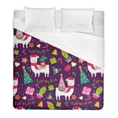 Colorful Funny Christmas Pattern Duvet Cover (full/ Double Size) by Vaneshart