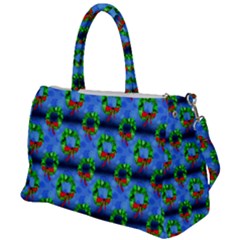 Christmas Wreath Duffel Travel Bag by bloomingvinedesign