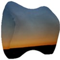 Photo Coucher du soleil Bleu/Orange Velour Head Support Cushion View3