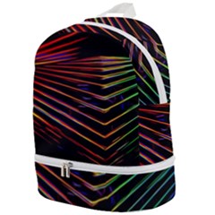 Abstract Neon Background Light Zip Bottom Backpack by HermanTelo