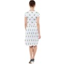 Iguana Sketchy Cartoon Style Drawing Pattern 2 Cap Sleeve Midi Dress View2