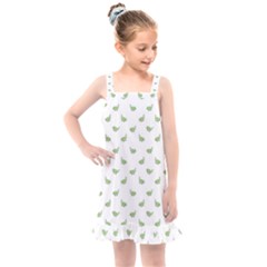 Iguana Sketchy Cartoon Style Drawing Pattern 2 Kids  Overall Dress by dflcprintsclothing