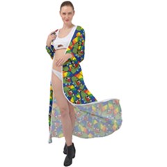 Clown World Pepe The Frog Honkhonk Meme Kekistan Funny Pattern Blue  Maxi Chiffon Beach Wrap by snek