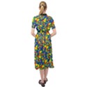 Clown World Pepe The Frog Honkhonk Meme Kekistan Funny Pattern Blue  Keyhole Neckline Chiffon Dress View2