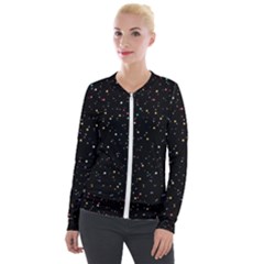 Abstract Colorful Glitters Background Vector Velour Zip Up Jacket by Vaneshart