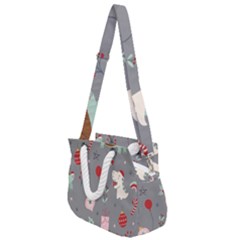 Funny Christmas Pattern Rope Handles Shoulder Strap Bag by Vaneshart