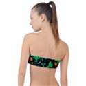 Christmas Funny Pattern Dinosaurs Classic Bandeau Bikini Top  View2