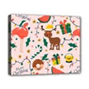 Colorful Funny Christmas Pattern Merry Xmas Canvas 10  x 8  (Stretched) View1