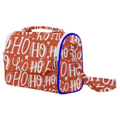 Ho Ho Ho Lettering Seamless Pattern Santa Claus Laugh Satchel Shoulder Bag by Vaneshart
