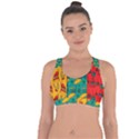 Hand Drawn Christmas Pattern Collection Pattern Cross String Back Sports Bra View1