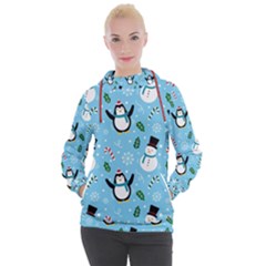 Colorful Funny Christmas Pattern Cartoon Women s Hooded Pullover by Vaneshart