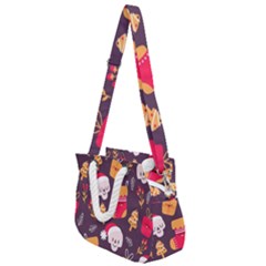 Pattern Christmas Funny Rope Handles Shoulder Strap Bag by Vaneshart