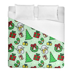 Colorful Funny Christmas Pattern Cartoon Duvet Cover (full/ Double Size) by Vaneshart