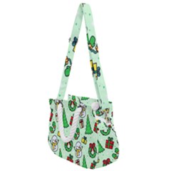 Colorful Funny Christmas Pattern Cartoon Rope Handles Shoulder Strap Bag by Vaneshart