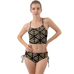 Pattern Stained Glass Triangles Mini Tank Bikini Set by HermanTelo