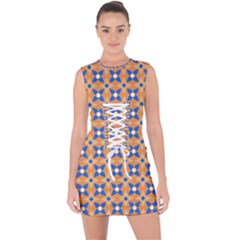 Df Forgemino Lace Up Front Bodycon Dress by deformigo