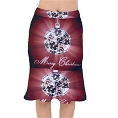 Merry Christmas Ornamental Short Mermaid Skirt by christmastore