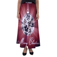 Merry Christmas Ornamental Flared Maxi Skirt by christmastore