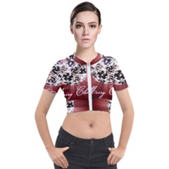 Merry Christmas Ornamental Short Sleeve Cropped Jacket by christmastore