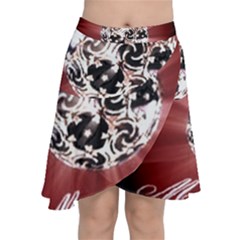 Merry Christmas Ornamental Chiffon Wrap Front Skirt by christmastore