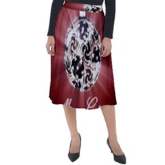 Merry Christmas Ornamental Classic Velour Midi Skirt  by christmastore