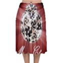 Merry Christmas Ornamental Velvet Flared Midi Skirt View1