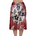 Merry Christmas Ornamental Velvet Flared Midi Skirt View2