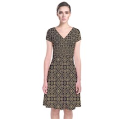 Df Nusa Penida Short Sleeve Front Wrap Dress by deformigo