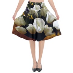 Tulips 1 3 Flared Midi Skirt by bestdesignintheworld