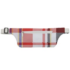 Plaid Mosaic Pixel Seamless Pattern Active Waist Bag