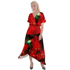 Christmas Tree  1 5 Cross Front Sharkbite Hem Maxi Dress by bestdesignintheworld