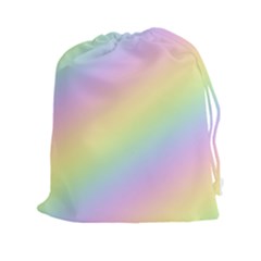 Pastel Goth Rainbow  Drawstring Pouch (2xl) by thethiiird