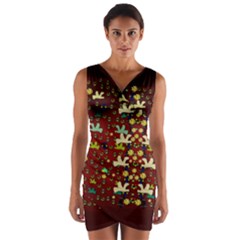 Happy Birds In Freedom And Peace Wrap Front Bodycon Dress by pepitasart