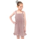 Pink Alligator Print Kids  Overall Dress View1