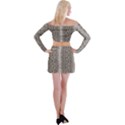 Python Snakeskin Print Off Shoulder Top with Mini Skirt Set View2