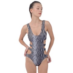 Python Snakeskin Print Side Cut Out Swimsuit by LoolyElzayat