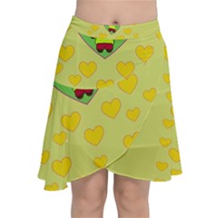 Home Of The Cartoon Bears Chiffon Wrap Front Skirt by pepitasart