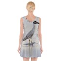 Beach Heron Bird V-Neck Sleeveless Dress View2