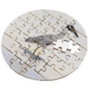 Beach Heron Bird Wooden Puzzle Round View2
