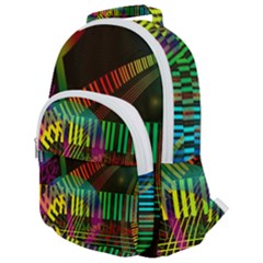 Music Piano Treble Clef Clef Rounded Multi Pocket Backpack by Vaneshart