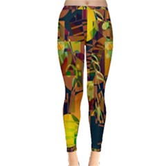 Background Abstract Texture Pattern Inside Out Leggings by Vaneshart