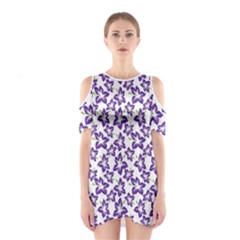 Cute Flowers - Imperial Purple Shoulder Cutout One Piece Dress by FashionBoulevard