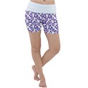 Cute Flowers - Imperial Purple Lightweight Velour Yoga Shorts View1