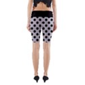 Polka Dots Black On Cloudy Grey Yoga Cropped Leggings View2