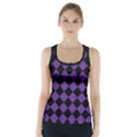 Block Fiesta Black And Imperial Purple Racer Back Sports Top View1