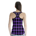 Block Fiesta Black And Imperial Purple Racer Back Sports Top View2