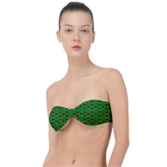 Rose In Green Classic Bandeau Bikini Top  by snowwhitegirl