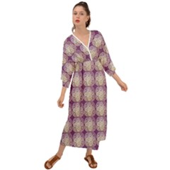 Doily Only Pattern Purple Grecian Style  Maxi Dress by snowwhitegirl