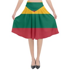 Lithuania Flag Flared Midi Skirt by FlagGallery