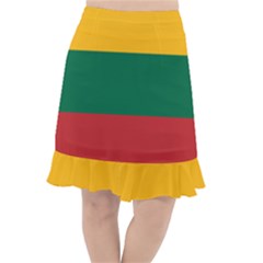 Lithuania Flag Fishtail Chiffon Skirt by FlagGallery